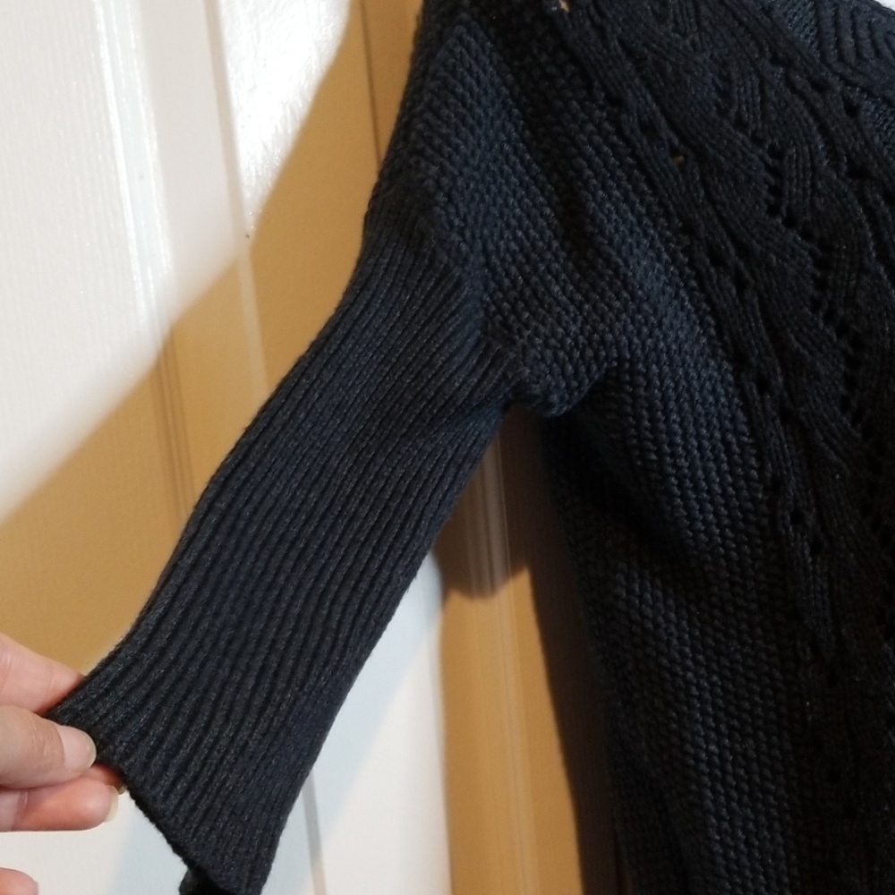 Gap Navy Cable Knit 3/4 Sleeve Sweater Sz XS - Picture 2 of 6